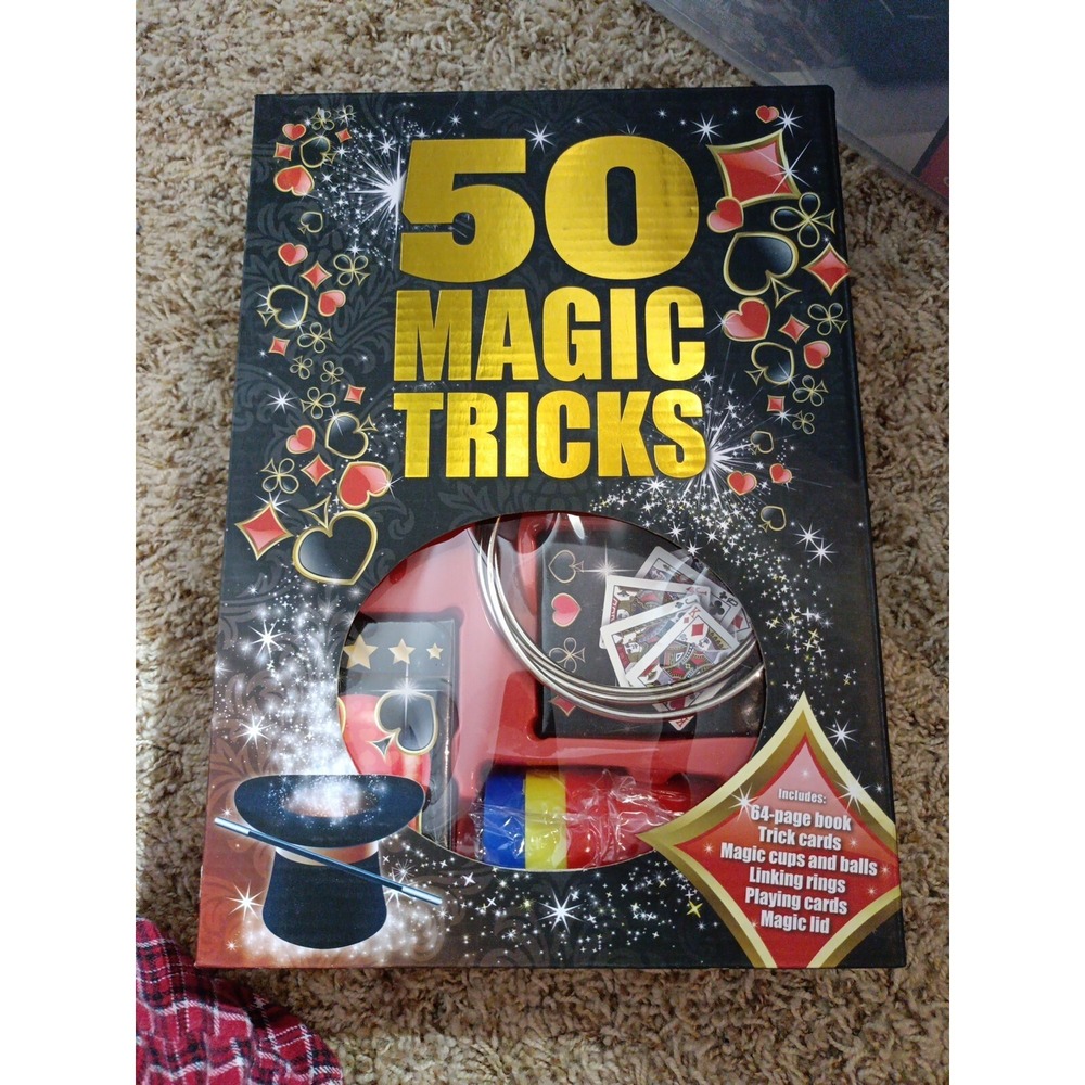 50 Magic Tricks - Igloo Books Cards Rings Cups Balls Lid NIB $29.95 8+   BB